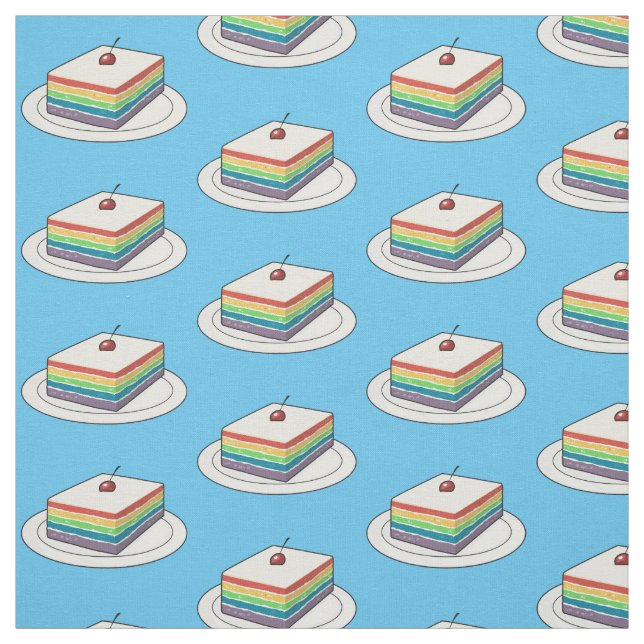 Rainbow cake Cartoon Stoff (Muster)