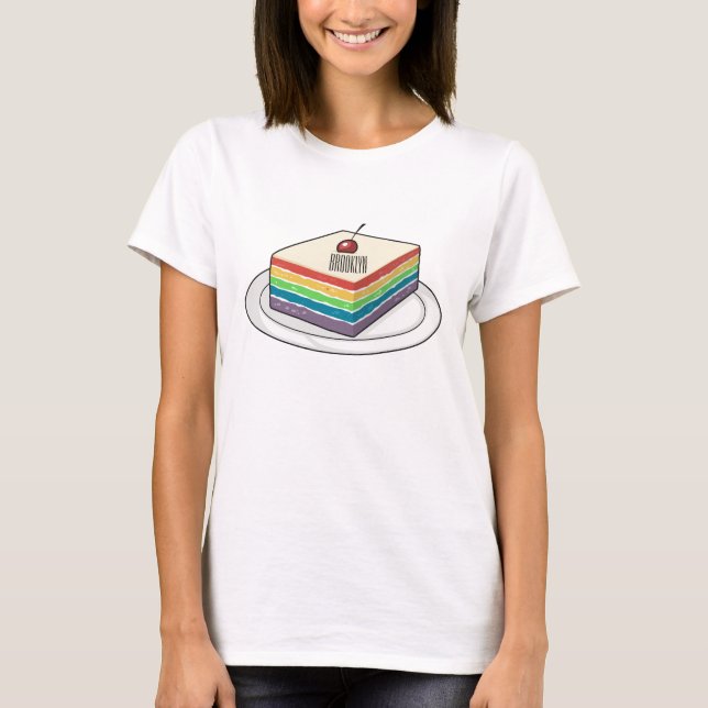 Rainbow cake Cartoon T-Shirt (Vorderseite)