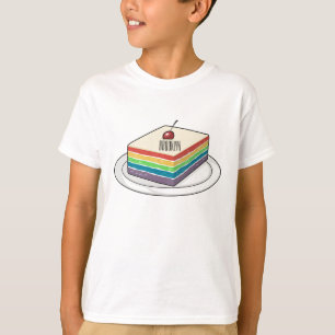 Rainbow cake Cartoon T-Shirt