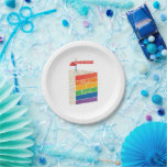 Rainbow Cake Happy Birthday Make a Wish Pappteller<br><div class="desc">Nichts sagt Party wie ein bunter Regenbogen-Geburtstagskuchen. Diese Teller werden Ihre Geburtstagsfeier feierlicher machen.</div>