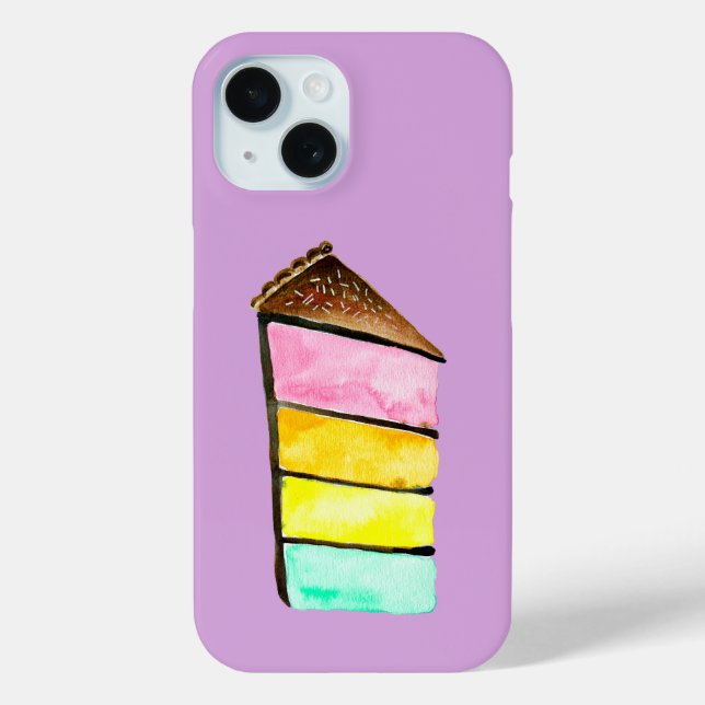 Rainbow Cake Wasserfarbe niedlich Case-Mate iPhone Hülle (Rückseite)