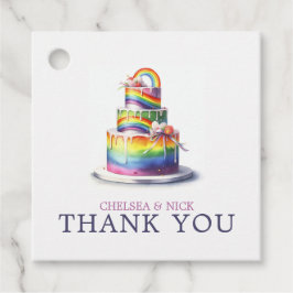 Rainbow Cake Wedding Geschenkanhänger