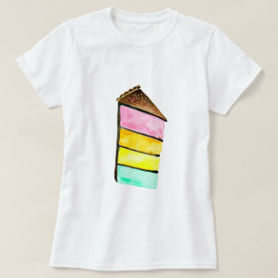 Rainbow cake yu Aquarell niedliche Kunst T-Shirt