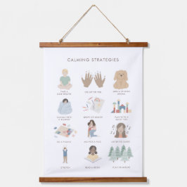 Rainbow Calming Strategien Klassendekoration Wandteppich Mit Holzrahmen