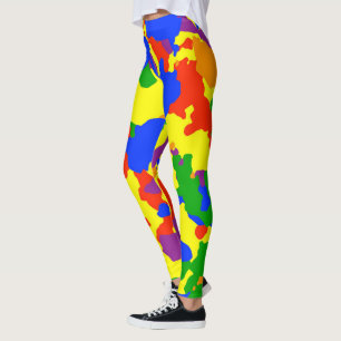 Rainbow Camouflage Camouflage Leggings