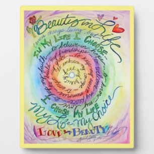 Rainbow Cancer Gedicht Affirmation Art Plaque Fotoplatte