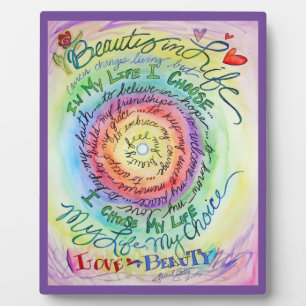 Rainbow Cancer Gedicht Affirmation Art Print Plaqu Fotoplatte