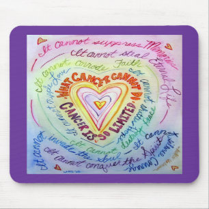 Rainbow Cancer Heart Mousepad