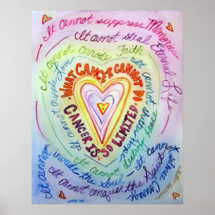 Rainbow Cancer Heart Poster Art Malerei
