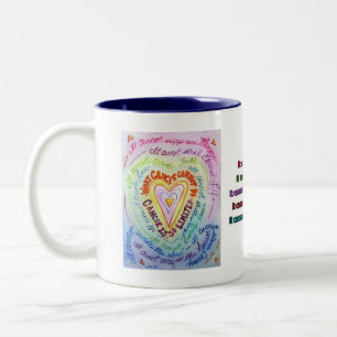 Rainbow Cancer Heart Tasse