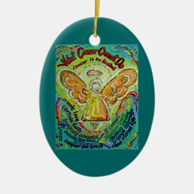 Rainbow Cancer kann keine individuell angepasste E Keramik Ornament (Vorne)