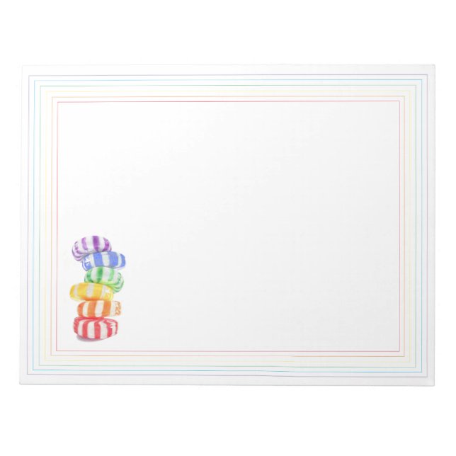 RAINBOW CANDY 11x8.5 Notepad Notizblock (Vorderseite)