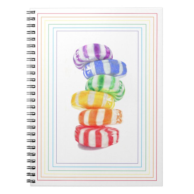 RAINBOW CANDY 6.5x8.75 Notebook Notizblock (Vorderseite)