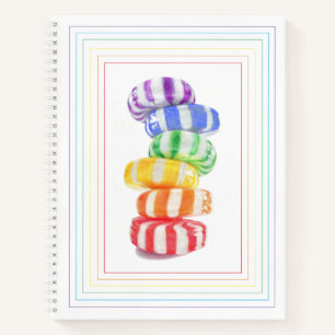 RAINBOW CANDY 8.5x11 Spiral-Notebook Notizbuch