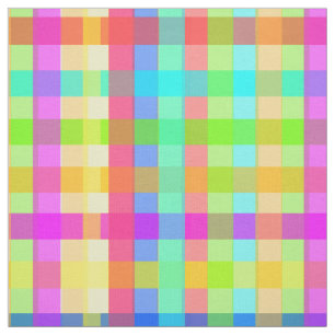 Rainbow Candy Colorful Gingham Stoff