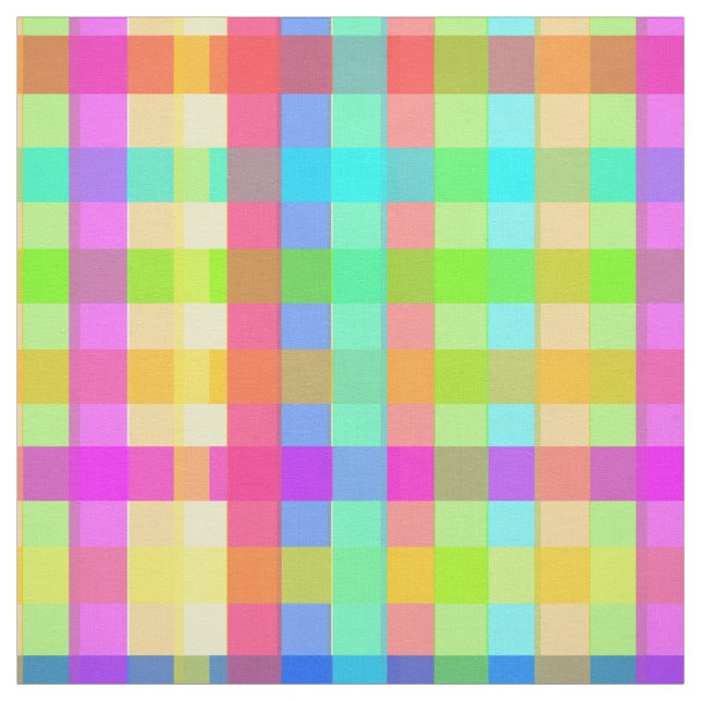 Rainbow Candy Colorful Gingham Stoff (Muster)