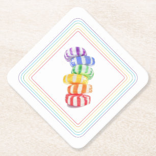 RAINBOW CANDY Diamond Paper Untersetzer