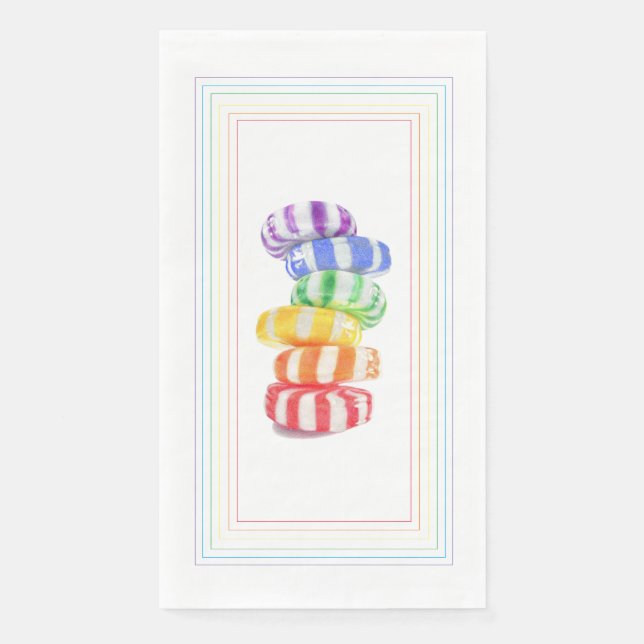 RAINBOW CANDY Gasttuchpapier Napkins Serviette (Vorderseite)
