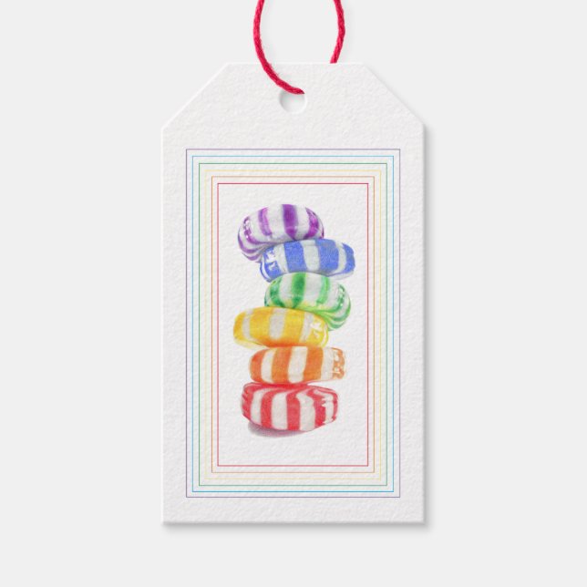 RAINBOW CANDY Gift Tags Geschenkanhänger (Vorderseite)