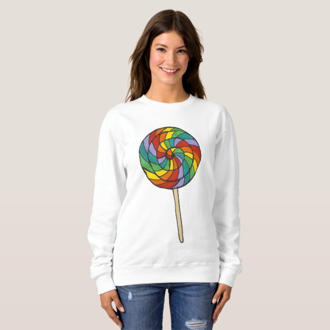 Rainbow Candy LGBT Pride Lollipop Sweatshirt (Vorne ganz)