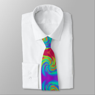 Rainbow-Candy-Lollypop-Swirbelmuster-Hintergrund Krawatte