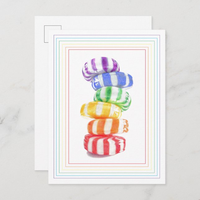 RAINBOW CANDY Postcard Postkarte (Vorne/Hinten)