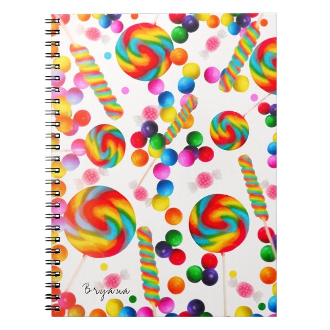 Rainbow Candy Sweet Custom Candyland Journal Notizblock (Vorderseite)