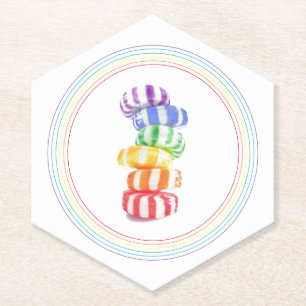 RAINBOW CANDY Untersetzer mit Hexagon
