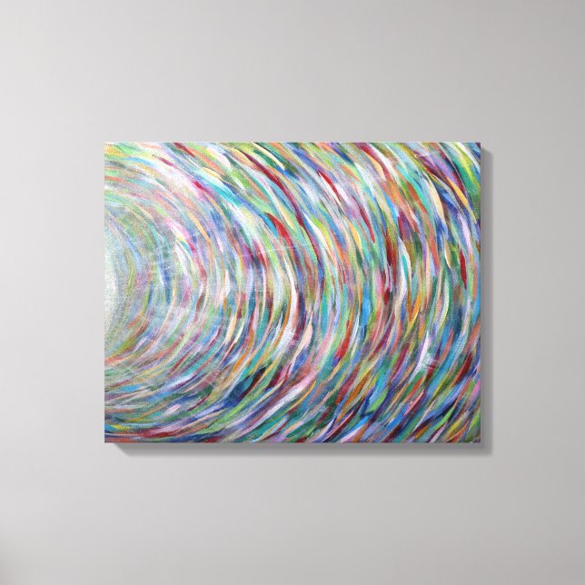 Rainbow Canvas Printing of Original Painting Leinwanddruck (Vorderseite)