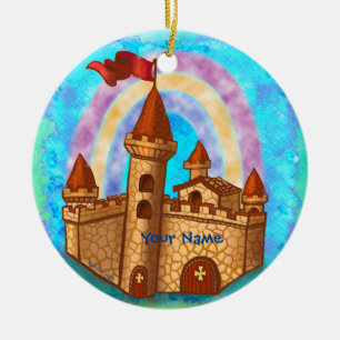 Rainbow Castle Keramik Ornament