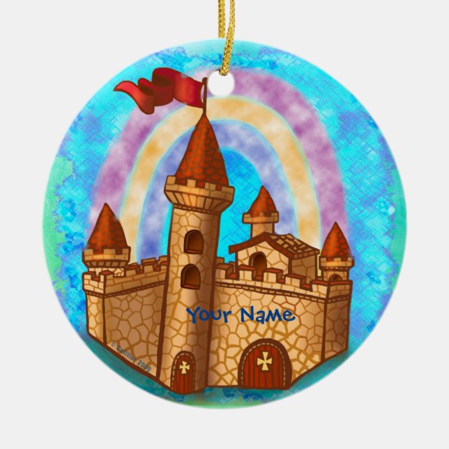 Rainbow Castle Keramik Ornament (Vorne)