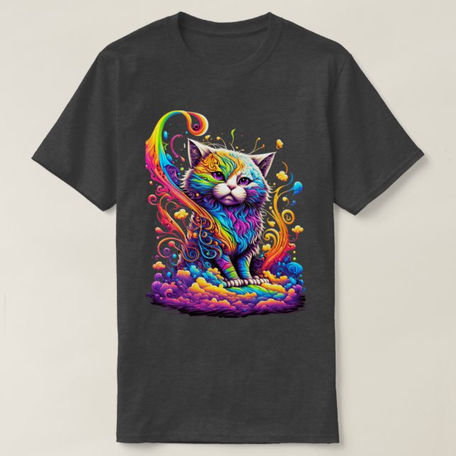 Rainbow Cat Design T-Shirt (Design vorne)