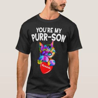 Rainbow Cat Du bist mein Herz T-Shirt