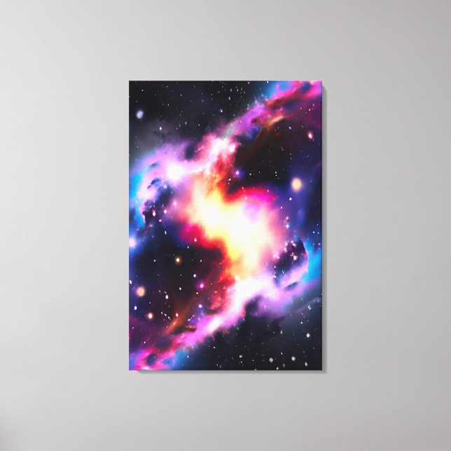 Rainbow Cat Eye Nebula Galaxy Stretched Leinwand (Vorderseite)