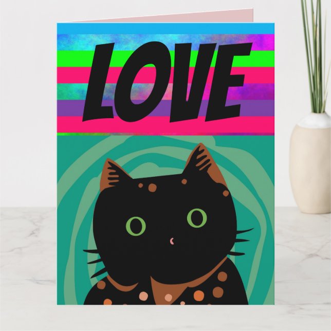 RAINBOW CAT GEBURTSTAG LIEBE GREETING CARDS KARTE (Vorderseite)
