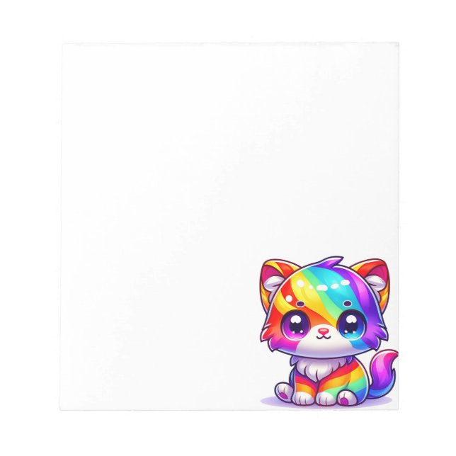 Rainbow Cat Notizblock (Vorderseite)