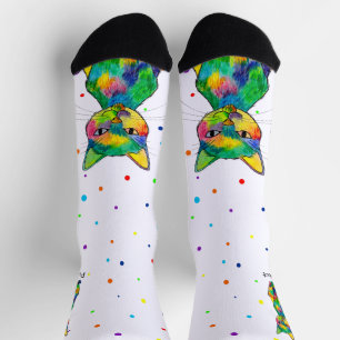 Rainbow Cat Purfect Spotty Crew Socken