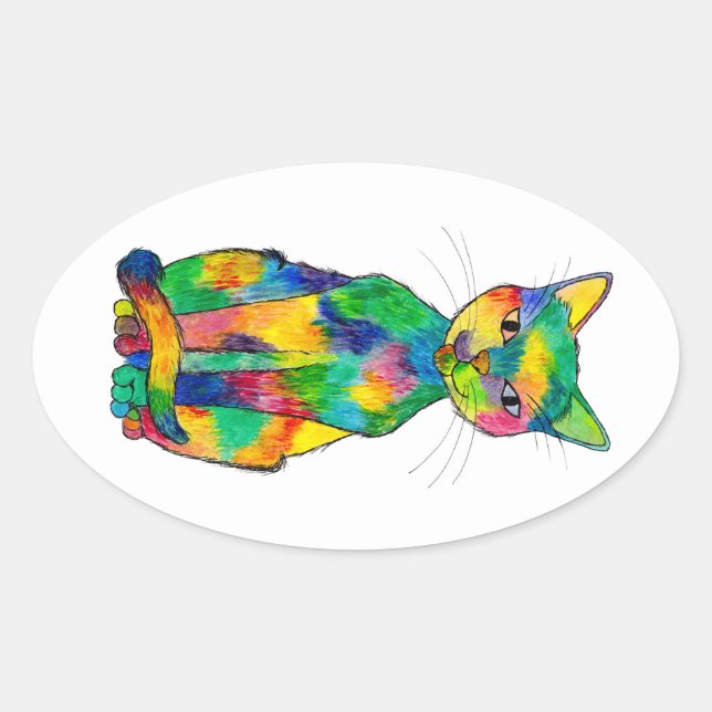 Rainbow Cat Stickers (Vorderseite)