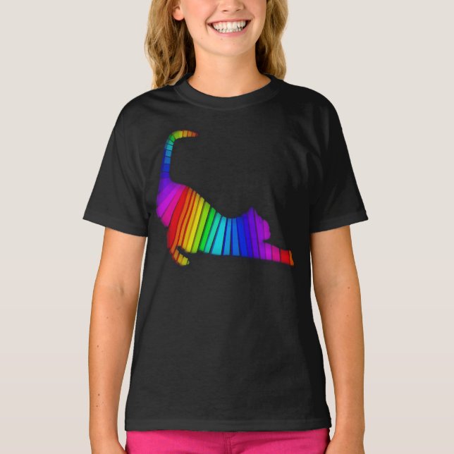 Rainbow Cat T-Shirt (Vorderseite)