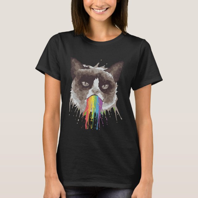 Rainbow Cat T-Shirt (Vorderseite)
