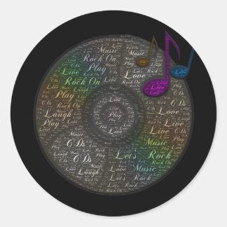 Rainbow-CD-Aufkleber Runder Aufkleber