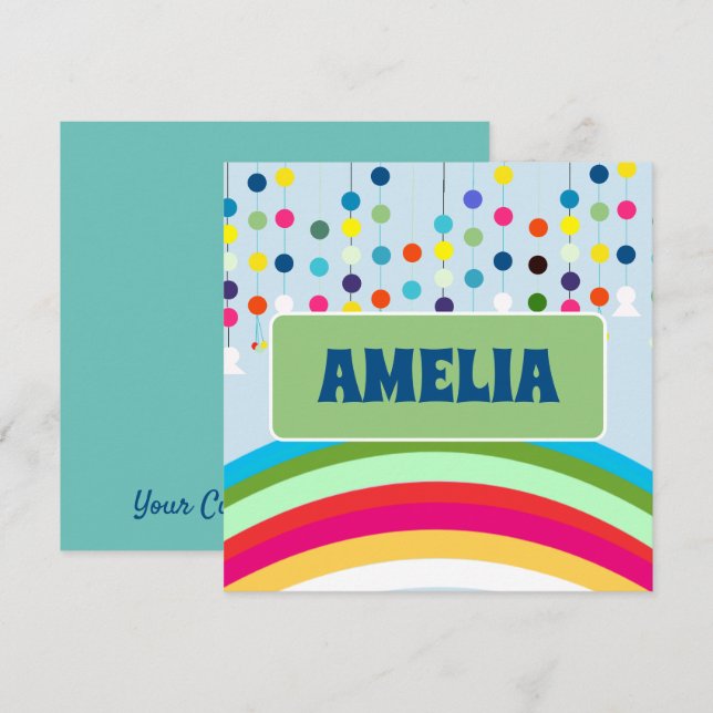 Rainbow Celebration Name Tag (Vorne/Hinten)