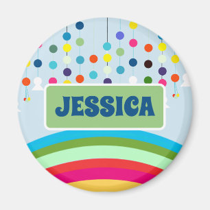 Rainbow Celebration Name Tag Magnet