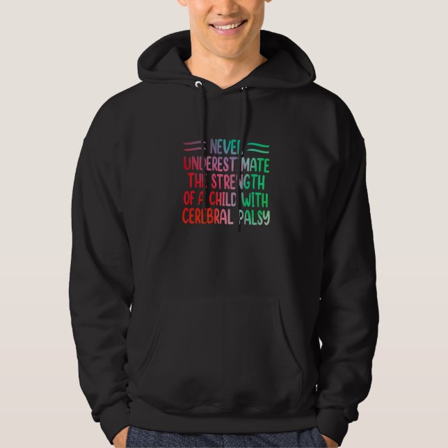 Rainbow Cerebral Palsy Awareness Physical Therapy  Hoodie (Vorderseite)
