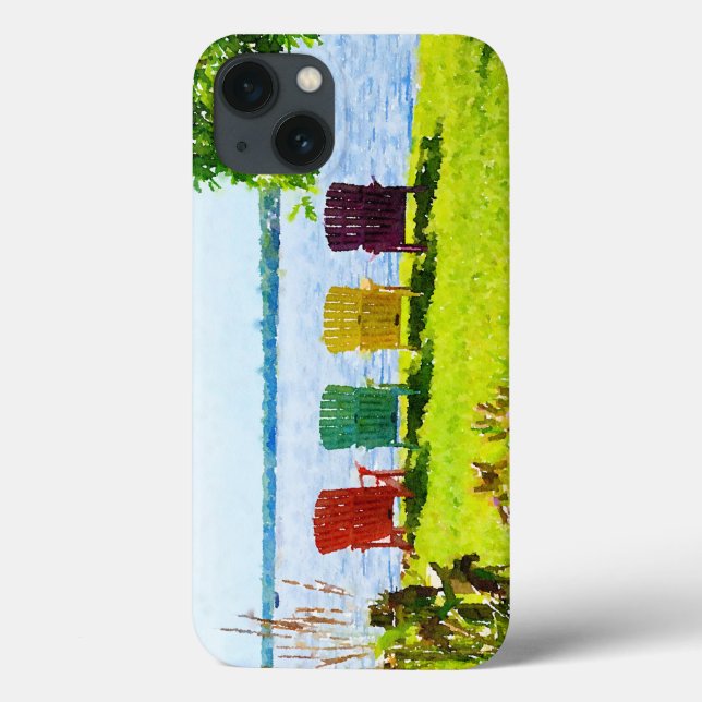 Rainbow Cfarbene Lakeside Adirondack Stühle Case-Mate iPhone Hülle (Rückseite)