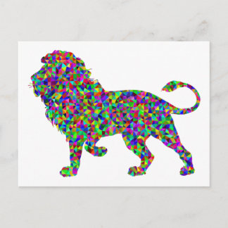 Rainbow Cfarbene Lion Prismatic Art Postkarte