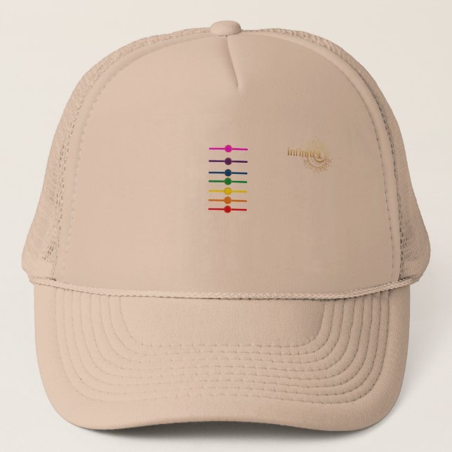 Rainbow Chakra Streifen unendlich Li Trucker Hat Truckerkappe (Vorderseite)