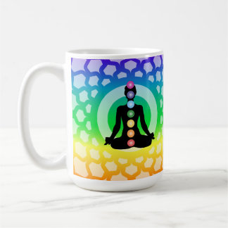 Rainbow Chakra Yoga Classic Tasse - Sacred Geometr