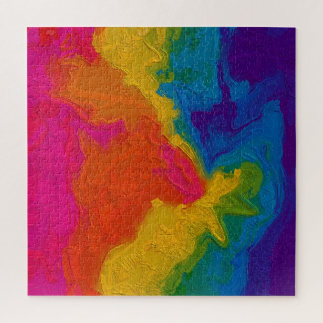 Rainbow Chalk Gradient Wirbel Puzzle (Vertikal)