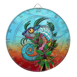 Rainbow Chameleon Dartscheibe